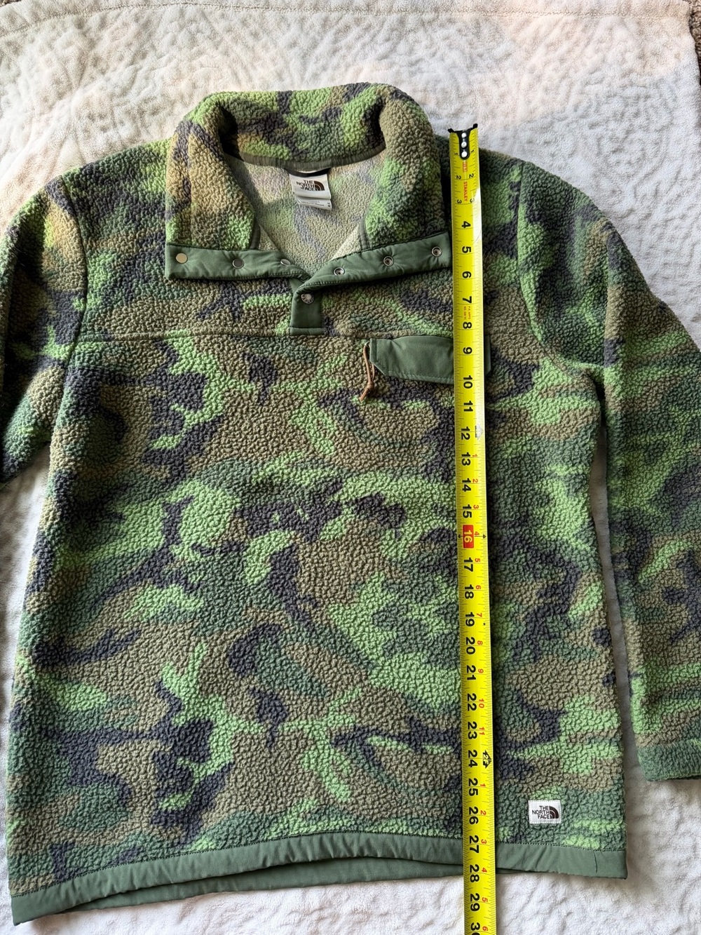 The North Face Men’s Cragmont Sherpa Fleece 1/4 Snap Front Pullover Jacket | M - Picture 7 of 11
